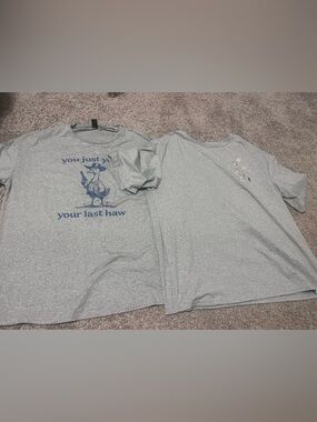 SHEIN Heather Gray Crewneck Tee x2